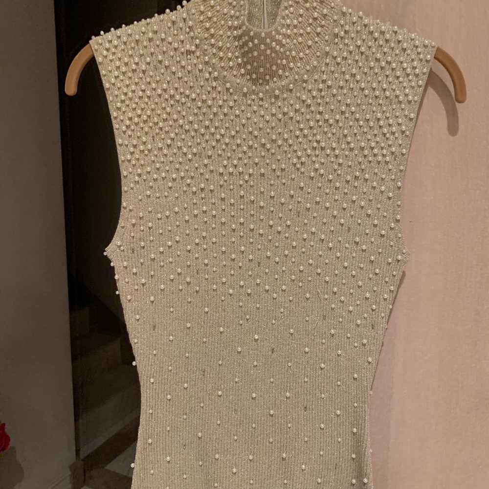 Gold lurex beaded top - Picture 2 of 5
